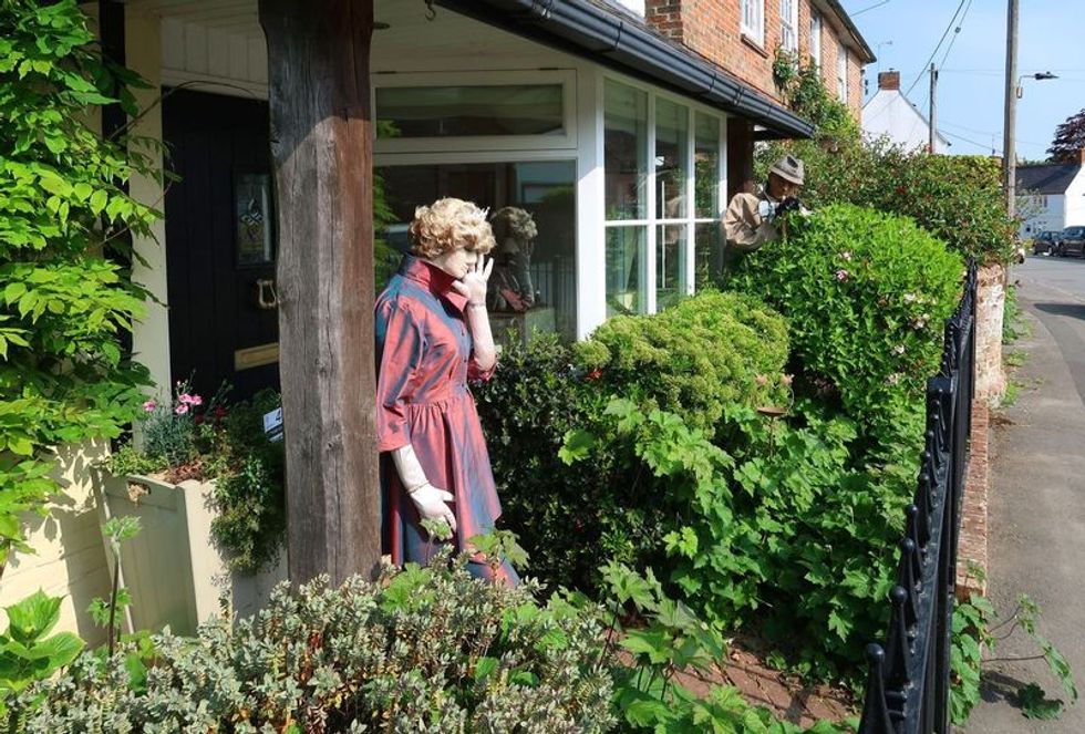 Scarecrows interacting