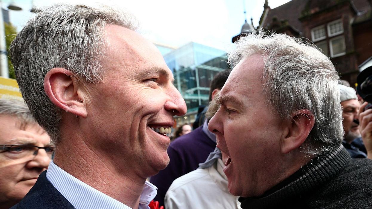 Scottish Labour leader Jim Murphy engages with the electorate in Glasgow on Monday