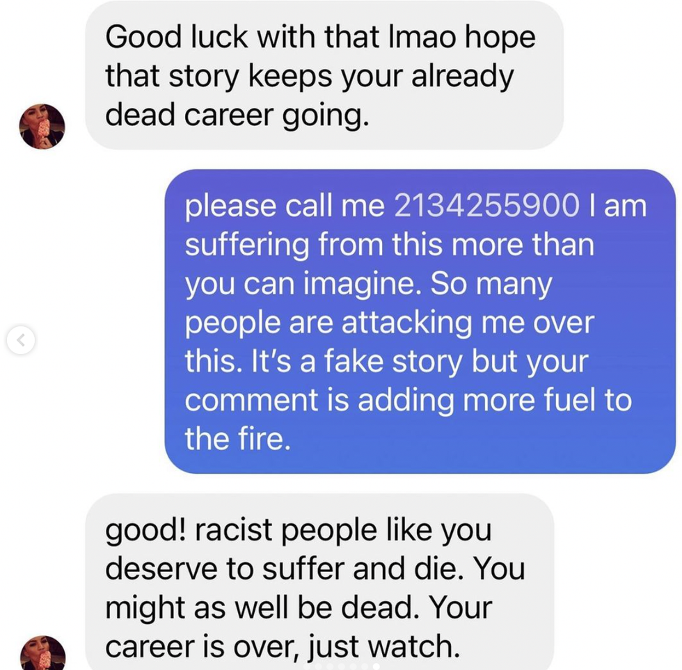 Screengrab of Michael Costello\u2019s alleged chat with Chrissy Teigen