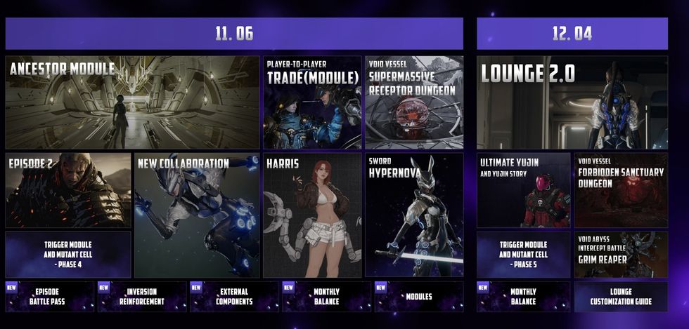 Season 3 roadmap Nov-Dec