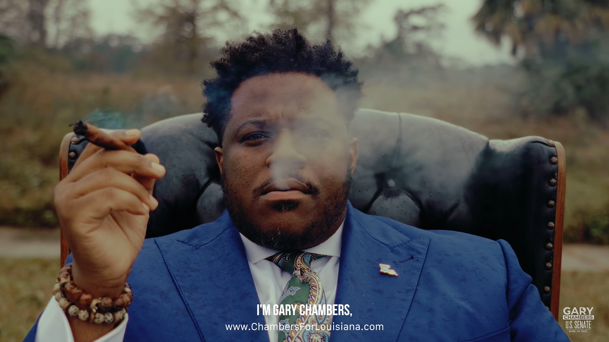 Senate candidate Gary Chambers smokes huge joint in first campaign ad