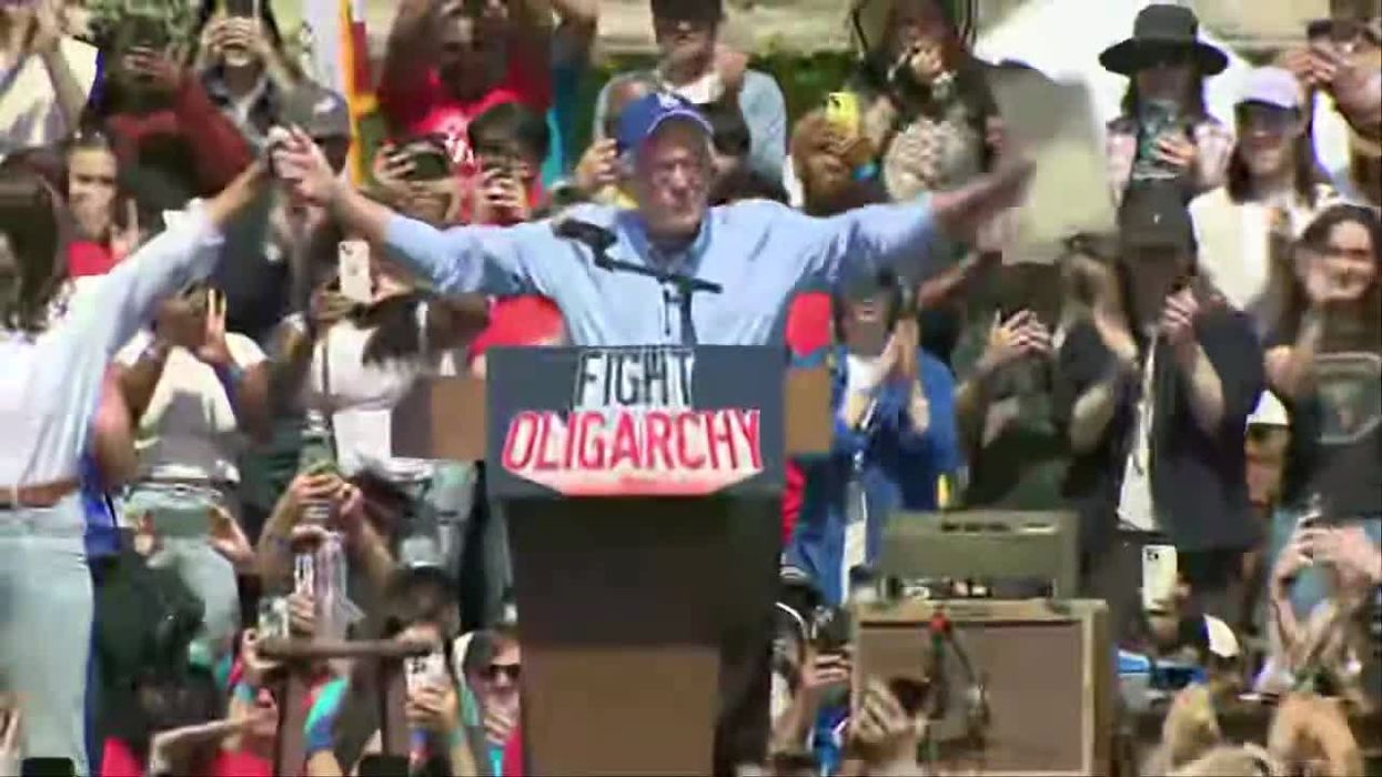 Trump supporter tries to criticise Sanders and AOC’s Los Angeles rally - she fails miserably