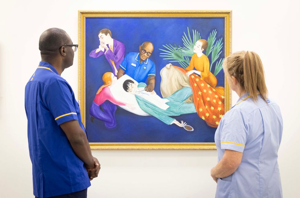 Paintings by famous artists reimagined in exhibition showcasing end-of-life care