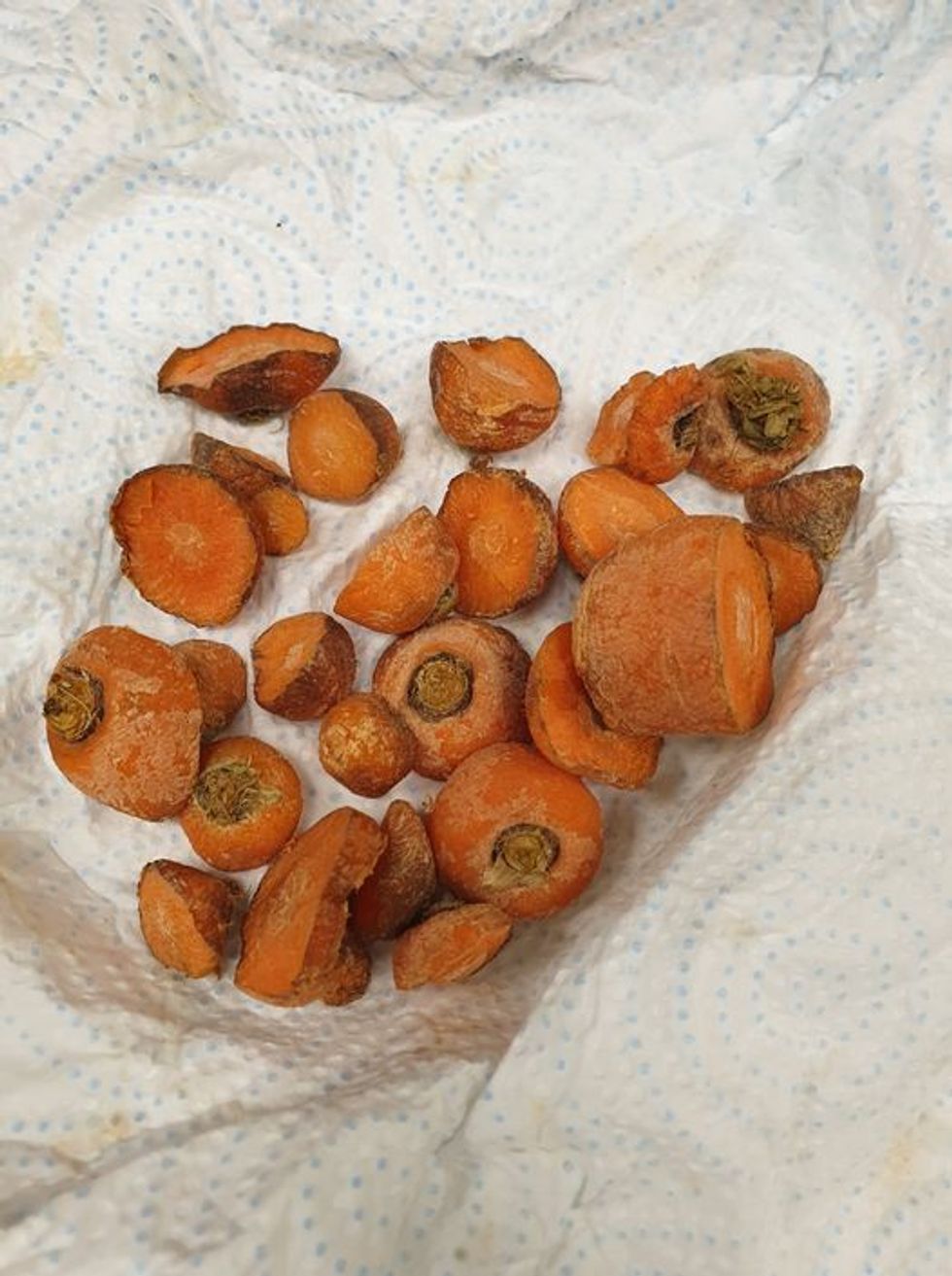 Several ends of carrots were also among the donations (Barnardo\u2019s/PA)