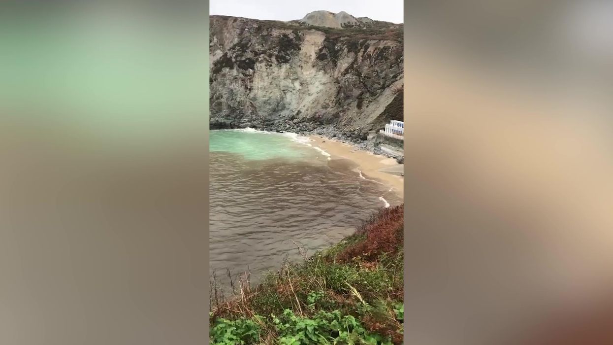 People disgusted as sewage floods one of Cornwall's most picturesque beaches