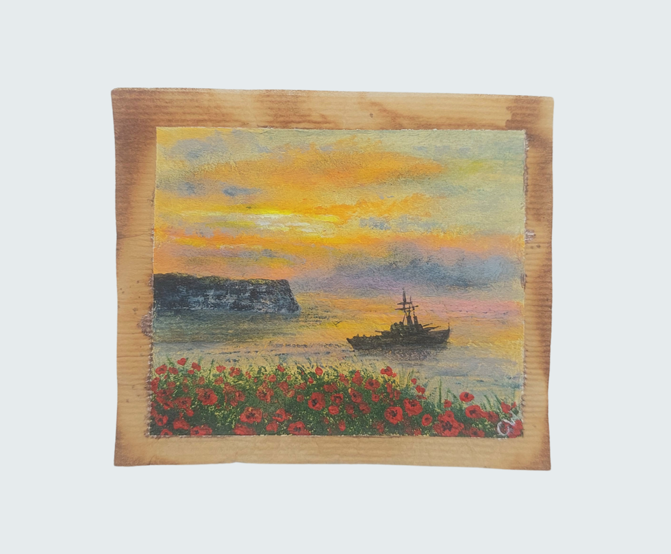 Ship on tea bag