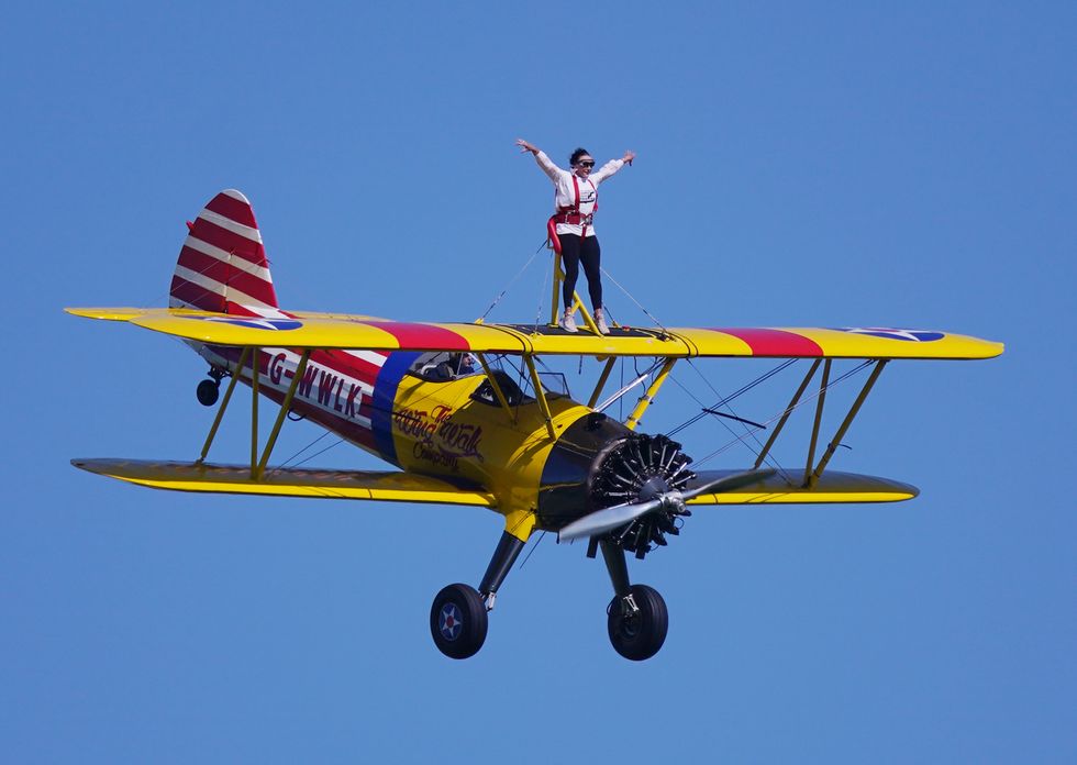 Shirley Ballas emotional after completing 700ft wing walk for suicide prevention