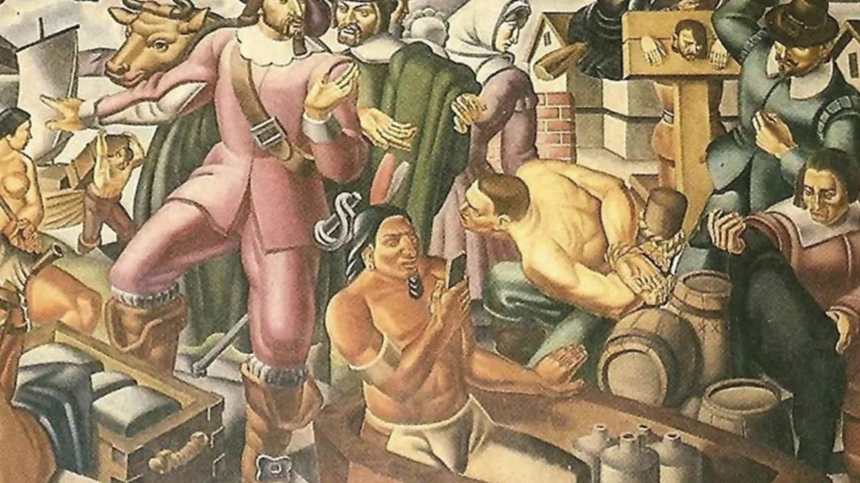 Man using an 'iPhone' spotted in painting from 1937