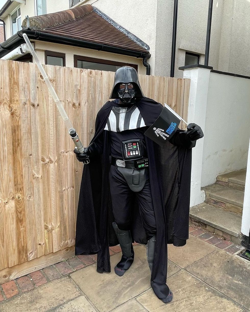 ‘Darth Vader’ runs marathon fundraiser following prostate cancer diagnosis