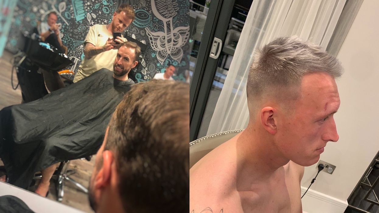 <p>Simon Townley cut Gareth Southgate's hair at the 2018 World Cup in Russia, and has also cut England defender Phil Jones' hair</p>