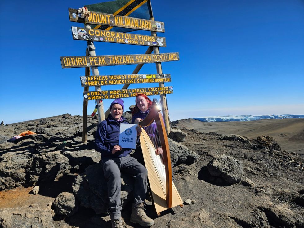 Harpist hails ‘unforgettable experience’ on Kilimanjaro during world record bid