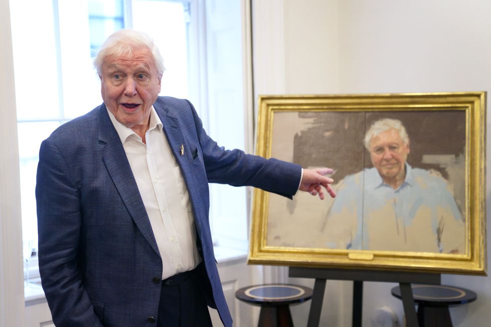 New portrait of Sir David Attenborough donated to wildlife conservation charity
