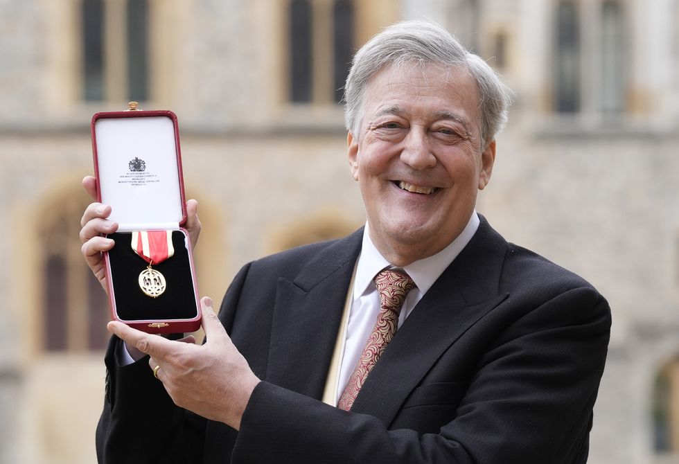 Sir Stephen Fry ‘chuffed to the heavens’ to receive knighthood