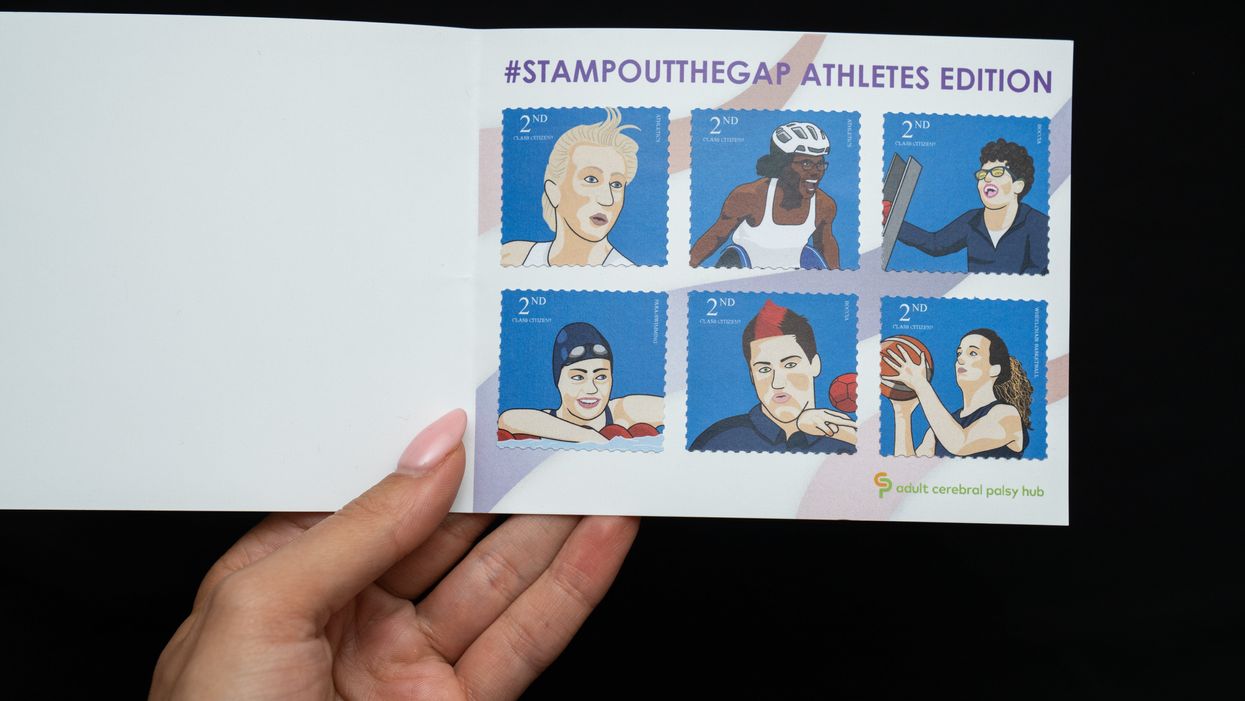 Six Paralympians with Cerebral Palsy have featured on a set of mock second-class stamps, as part of a charity campaign to stamp out healthcare inequality (CPG/ Adult CP Hub/PA)