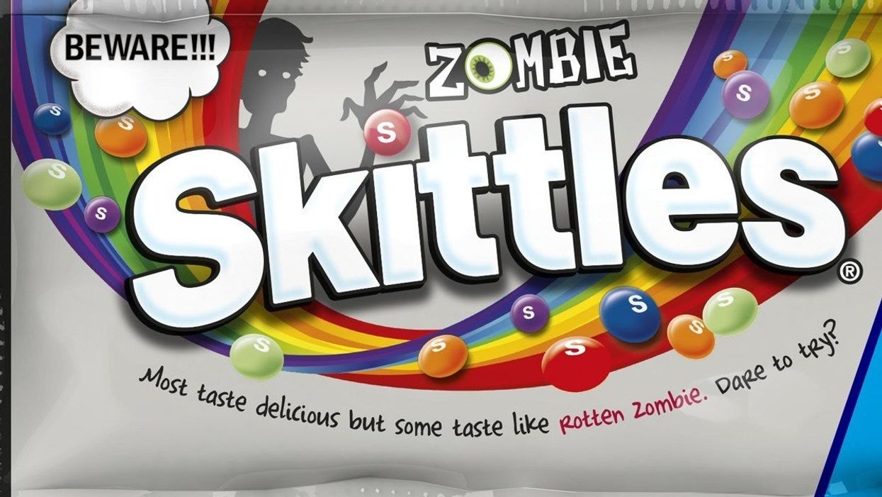 Skittles has released a rotten zombie flavour for Halloween 