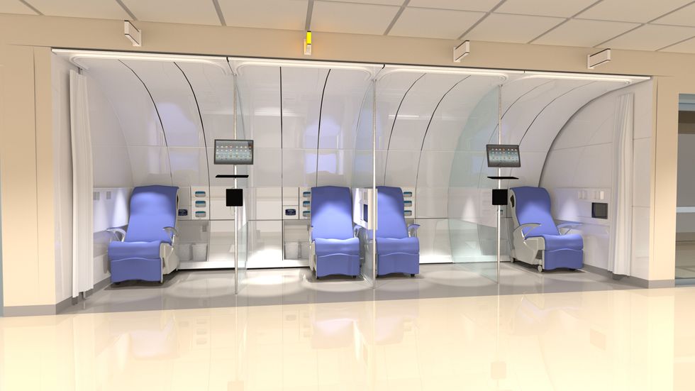 Smart ED \u2013 airline-style pods for A&E proposed by one of the finalists for the Wolfson Economics Prize (James Lennon/PA)
