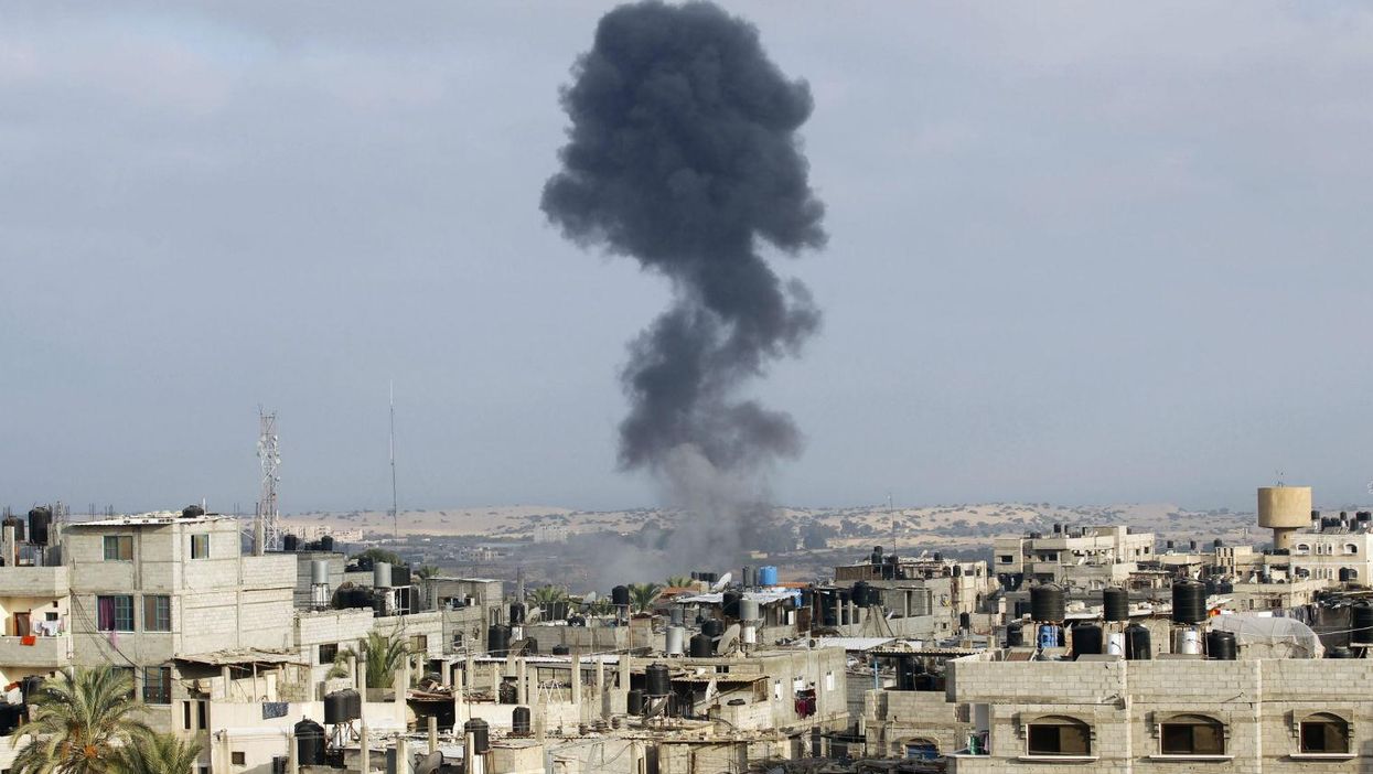 Smoke billows after Israeli shelling of Rafah