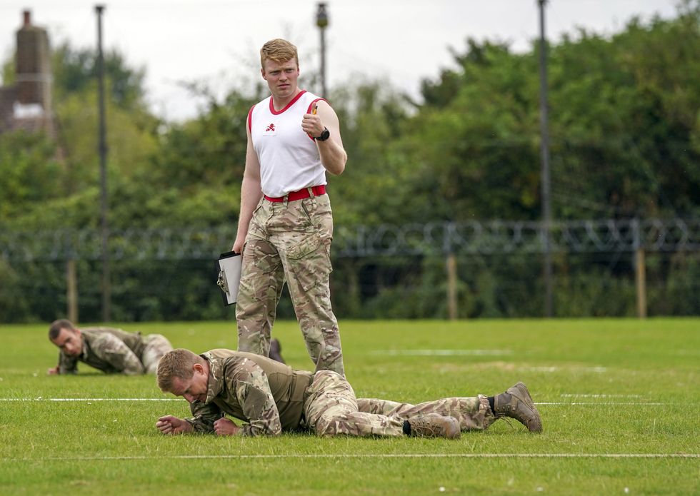 Soldiers compete at Sir John Moore Barracks in Winchester (Steve Parsons/PA)