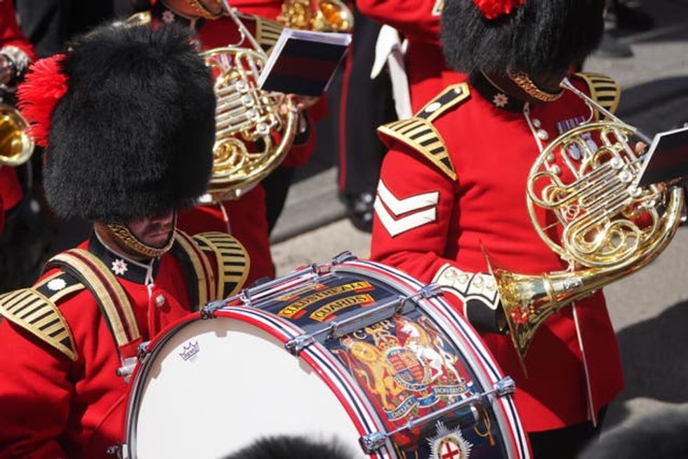 Soldiers march in Berwick