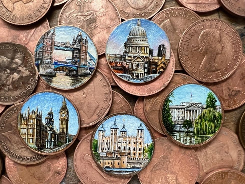 Essex artist paints famous UK landmarks on coins to show ‘beauty’ of miniature