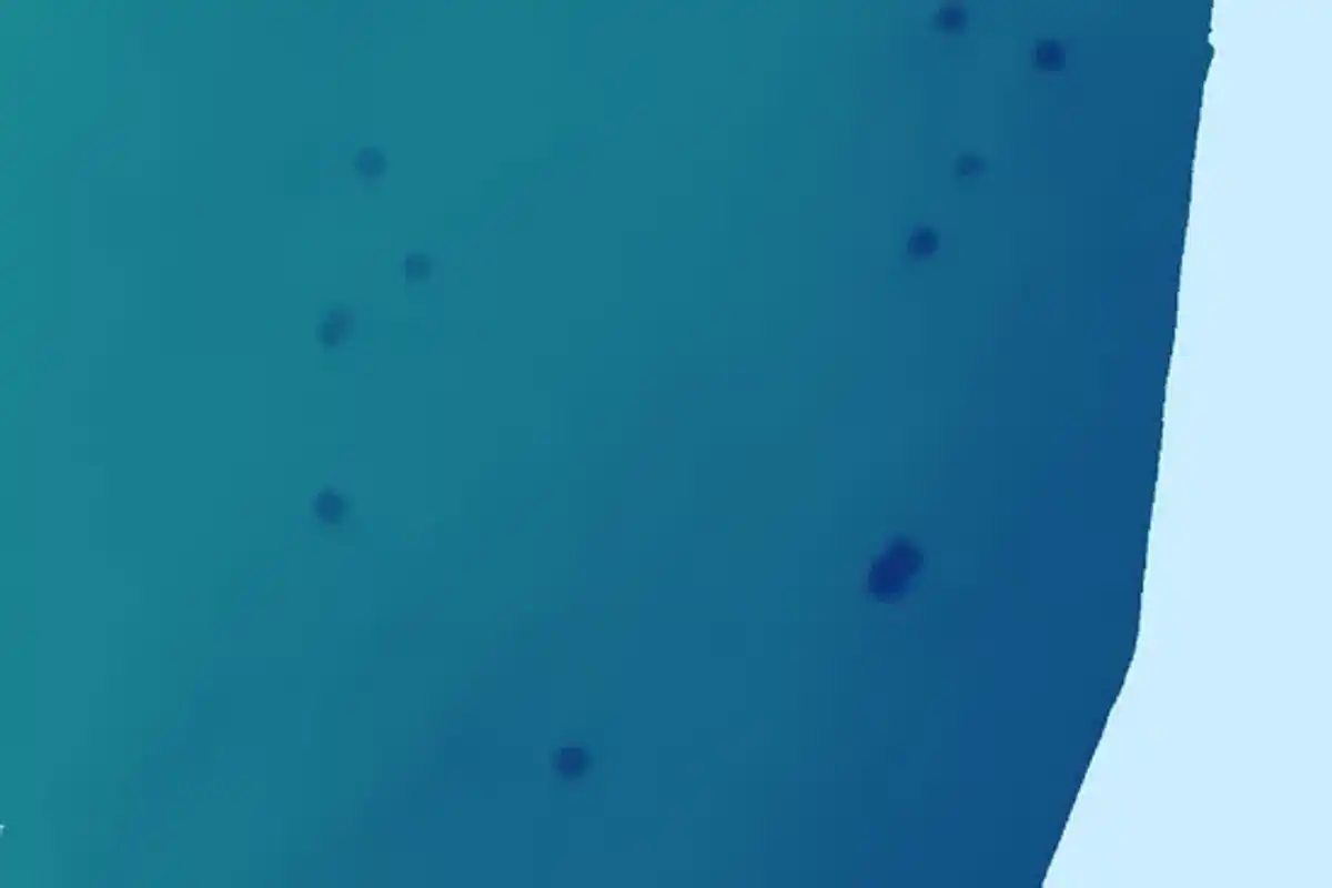 Sonar images showing strange holes at the bottom of Lake Michigan