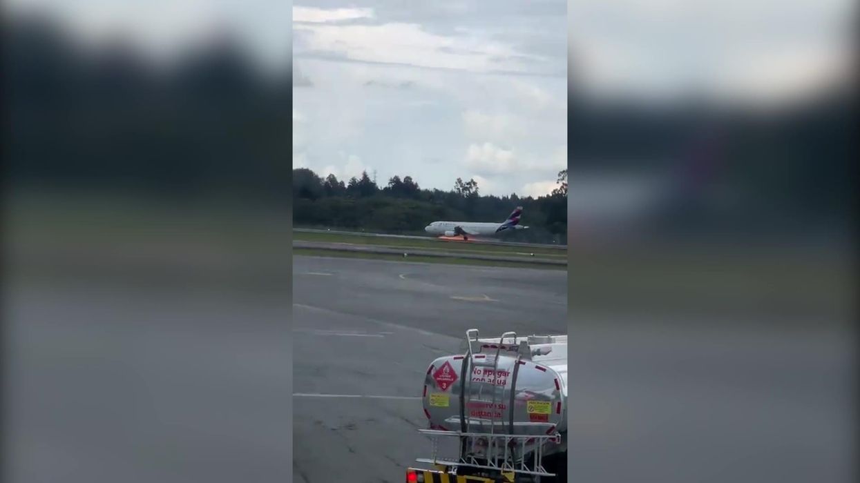 Flight control audio captures moment disaster was narrowly averted as plane landed