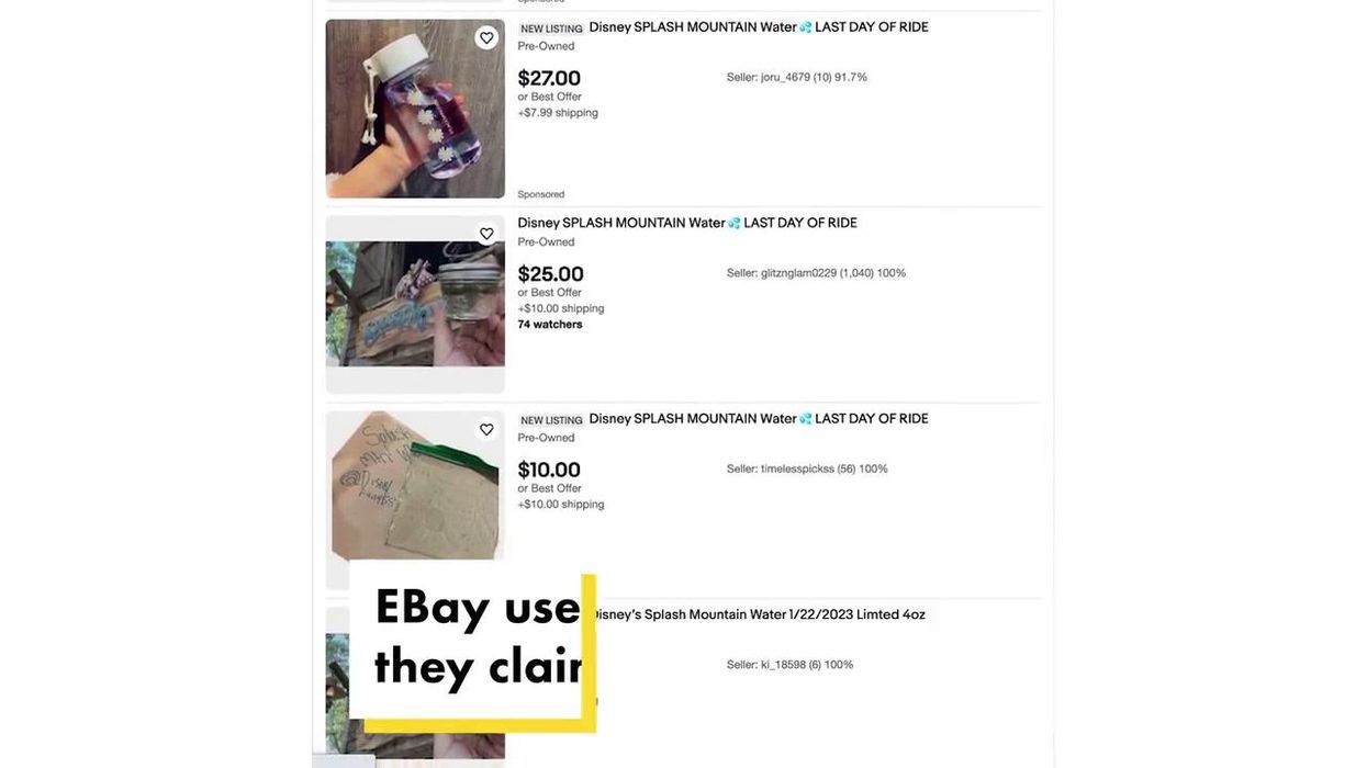 Splash Mountain riders are selling $200 bags of water after it shut down