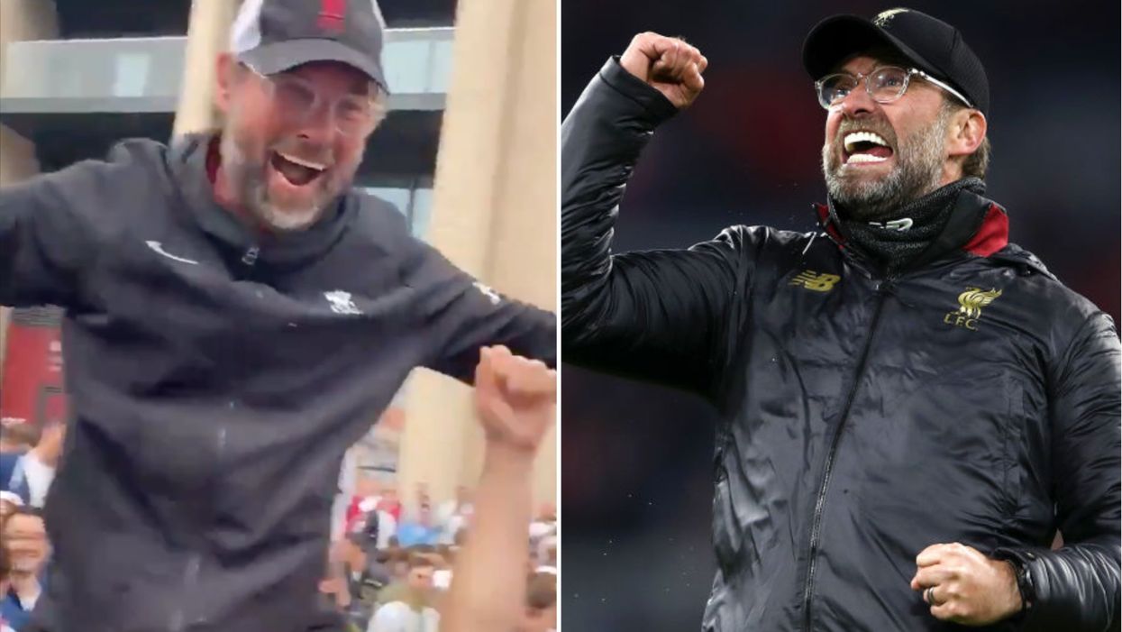 <p>Spot the difference: Jurgen Klopp (right) and his ‘Kloppelgänger’</p>