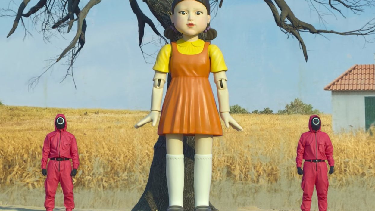 <p>Squid Game doll alarm clock will shoot you awake. </p>