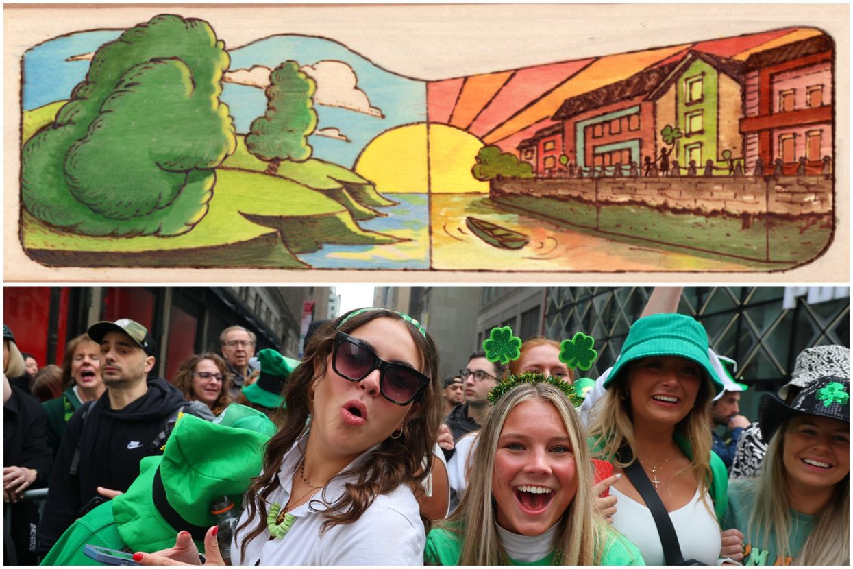 What is the St Patrick’s Day Google Doodle about?