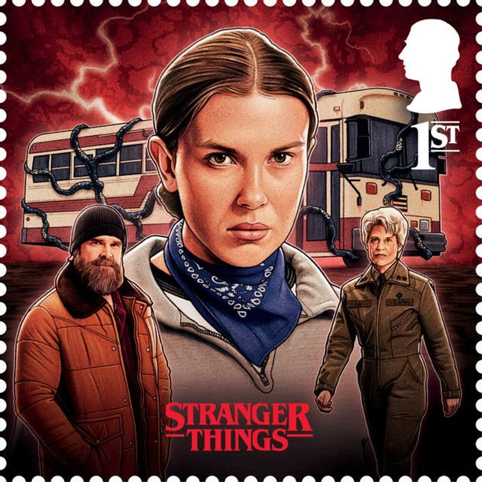 Stamp showing Eleven, Jim and Dr Kay