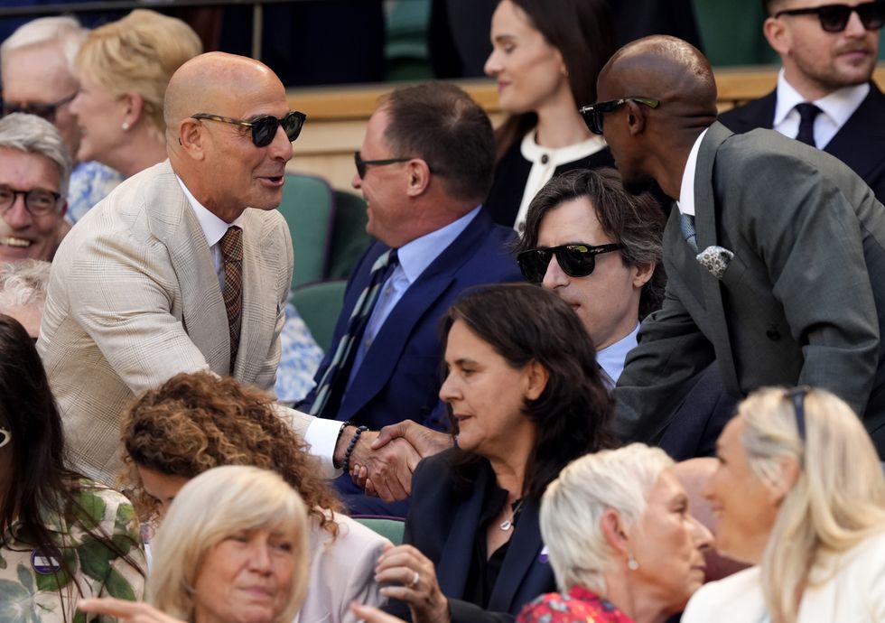 Sir Mo Farah and Stanley Tucci among the stars spotted in Wimbledon’s Royal Box