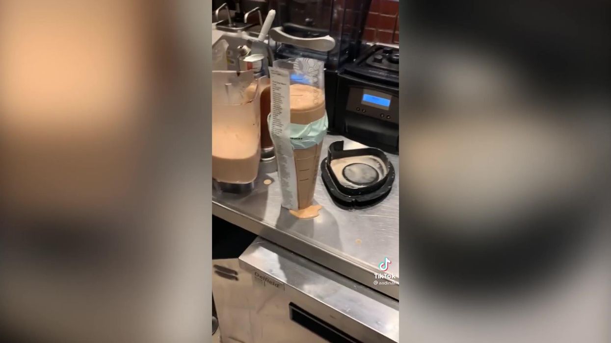 Starbucks drive-thru worker cries tears of joy after mother pulls up and says that her sister is cancer-free