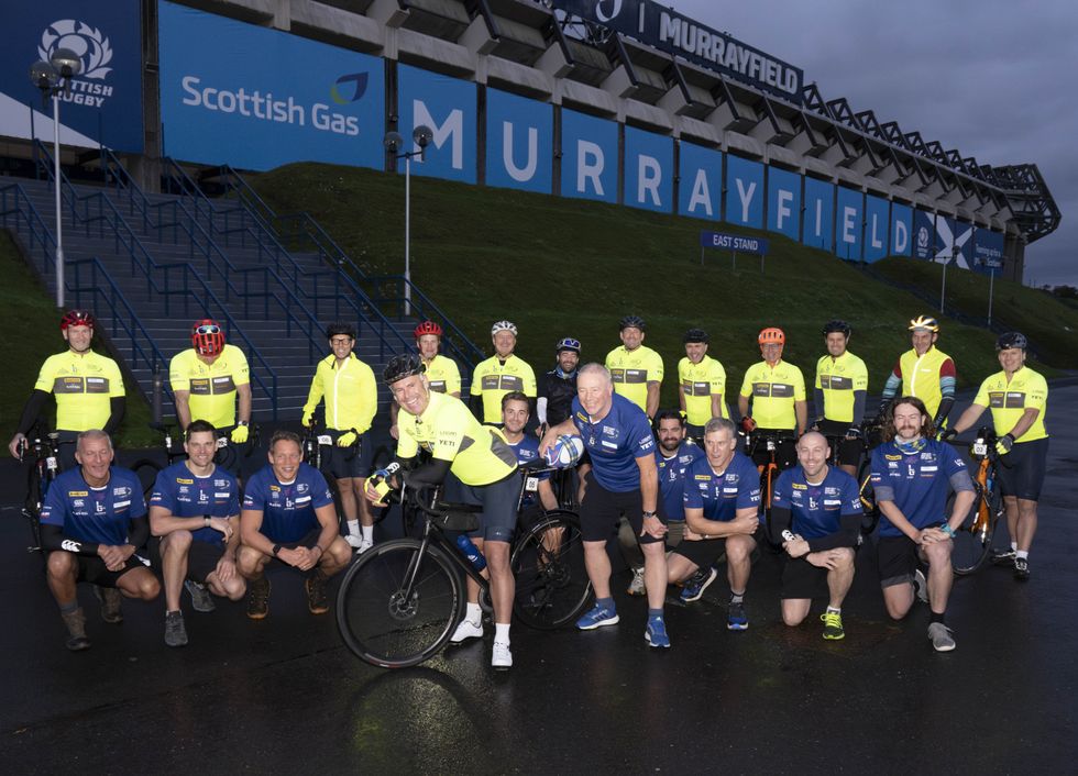 Rugby star Kenny Logan and celebrity team set off on 700-mile charity challenge