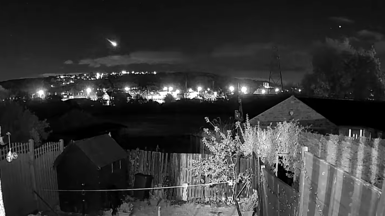 Stephen Wall captured the ‘spectacular’ meteor on his security camera in West Yorkshire (Stephen Wall)