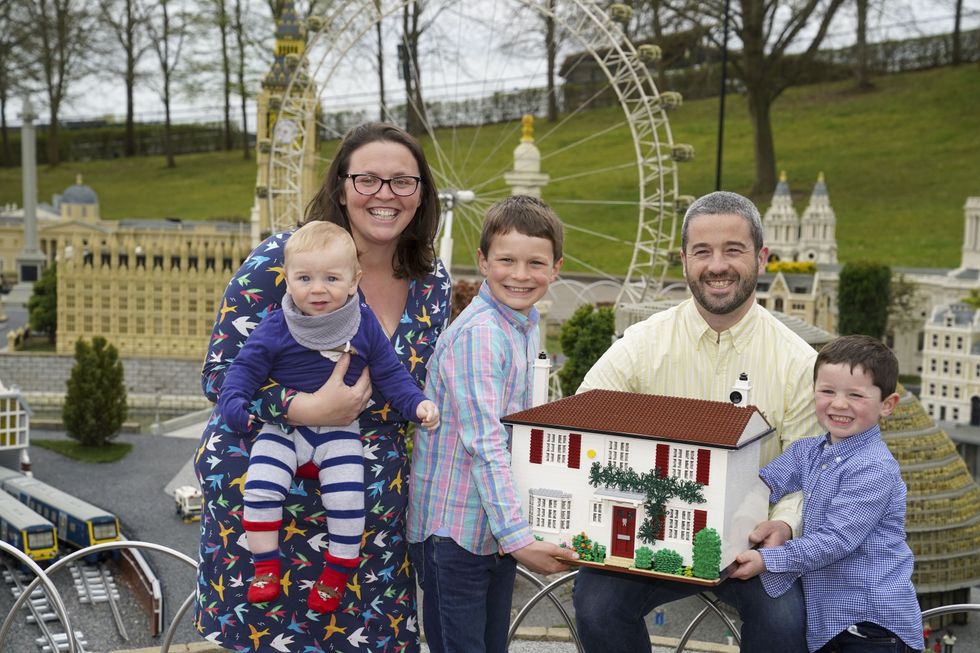 Family ‘thrilled’ to see replica of home crafted from 13,623 Lego bricks