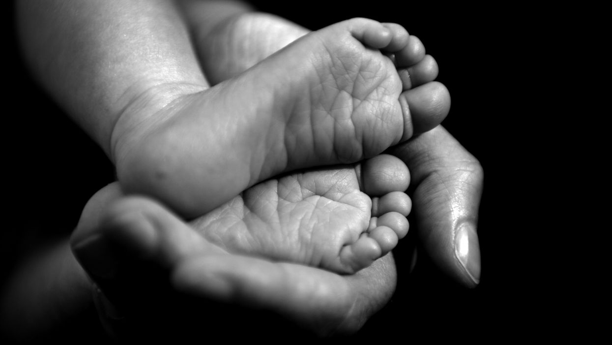 Stock image of baby’s feet.
