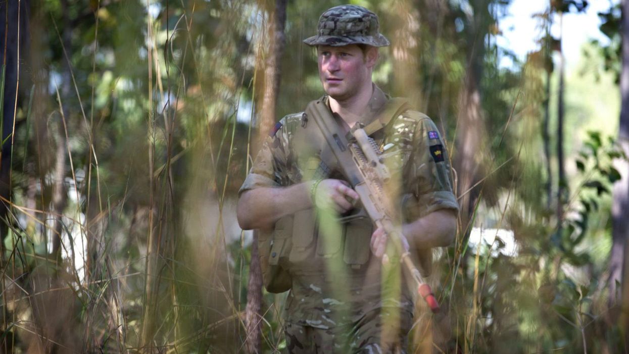 Stock photo of Prince Harry on secondment with the Australian Defence Force, Darwin, April 15 2015.