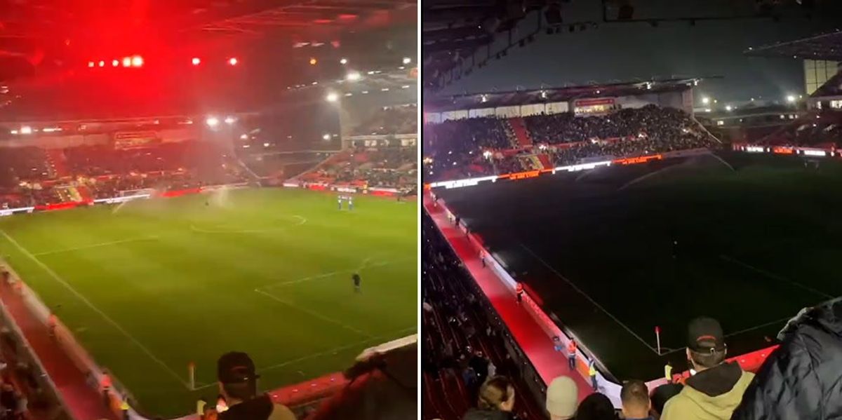 Stoke City football stadium turns into rave in bizarre match moment ...