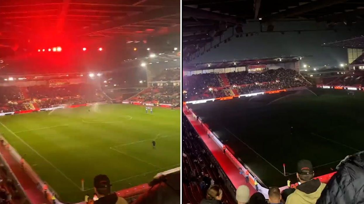Stoke City football stadium turns into rave in bizarre mid-week match moment