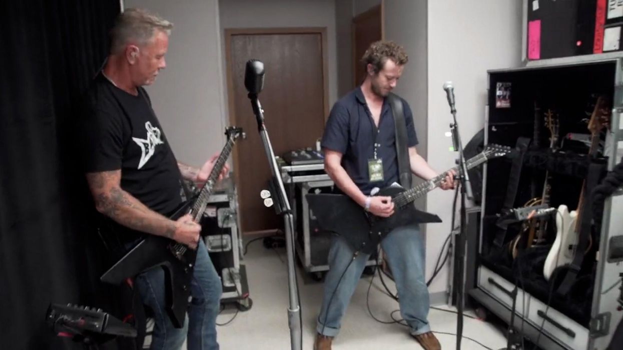 Joseph Quinn jams with Metallica backstage and gets gifted signed guitar