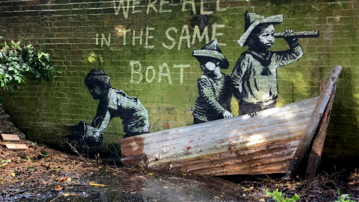 Street art which has appeared on a wall in Nicholas Everitt Park, Lowestoft (PA)