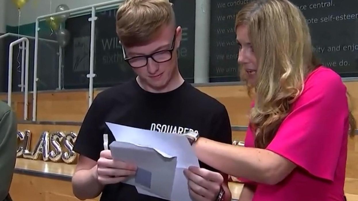 Students opens A-levels results live on air and it went horribly wrong