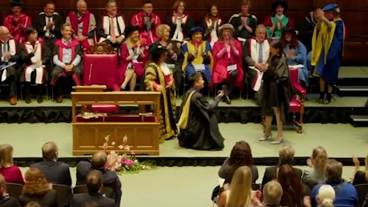 Man sparks huge debate for proposing to girlfriend during her graduation ceremony