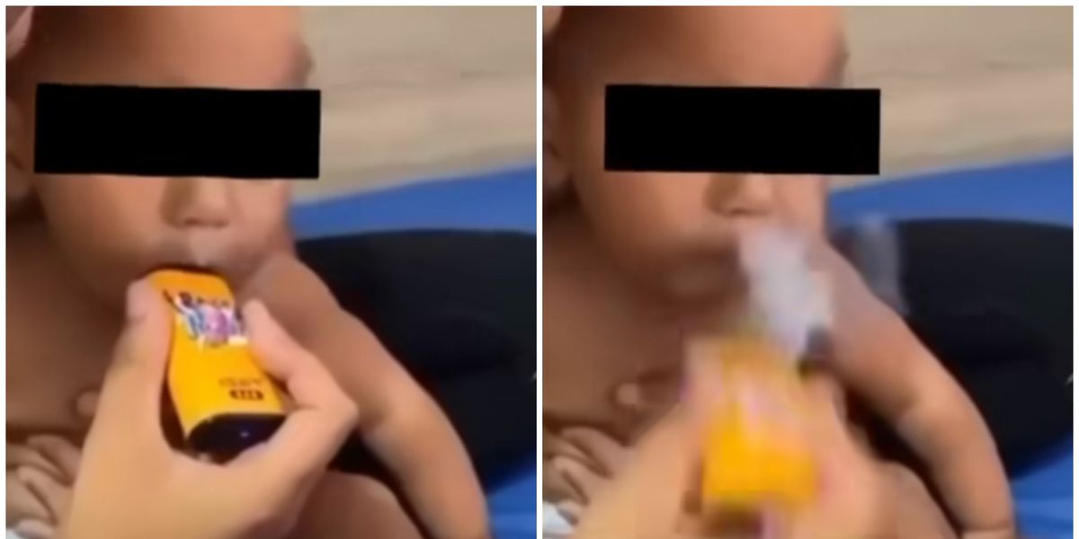 Teenage mum says viral video of her baby vaping was 'meant to be a joke'