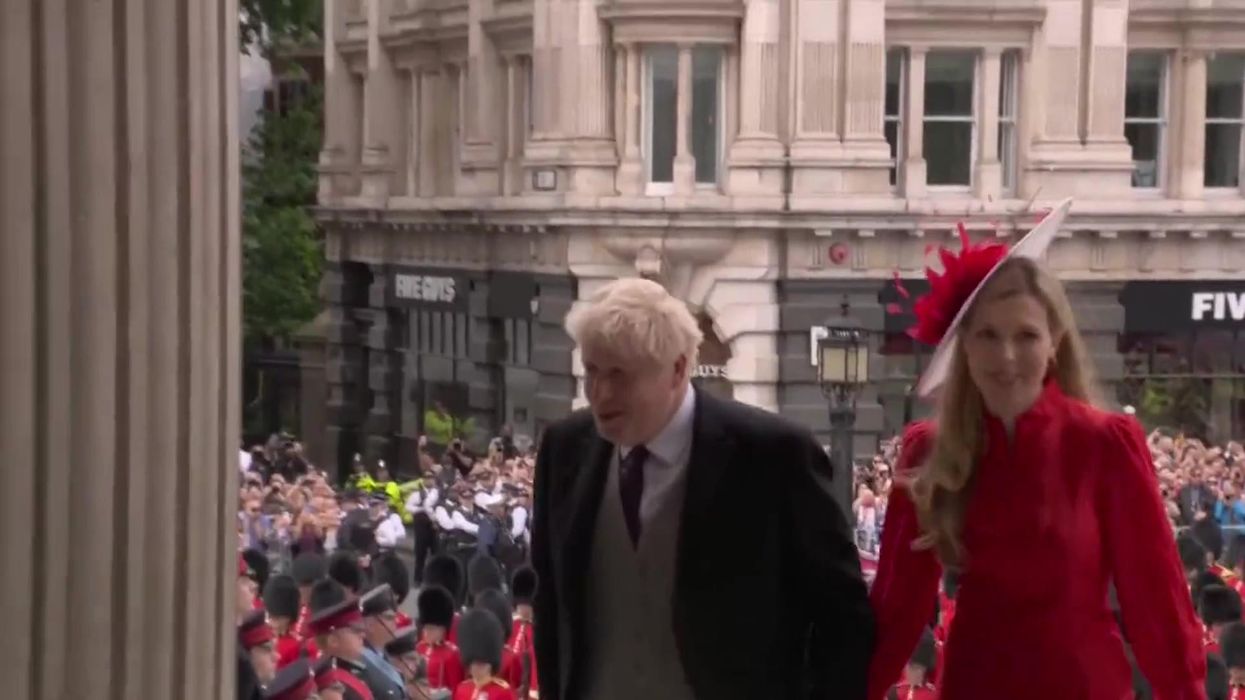 Alternative angle shows that Boris Johnson was getting even louder boos