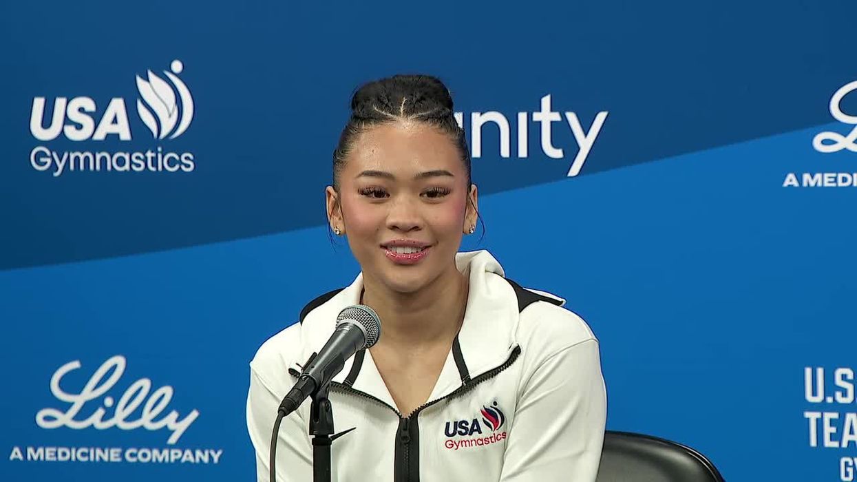 Suni Lee uses TikTok meme to poke fun at balance beam fall: 'Unfortunately I was selected for the Olympics"