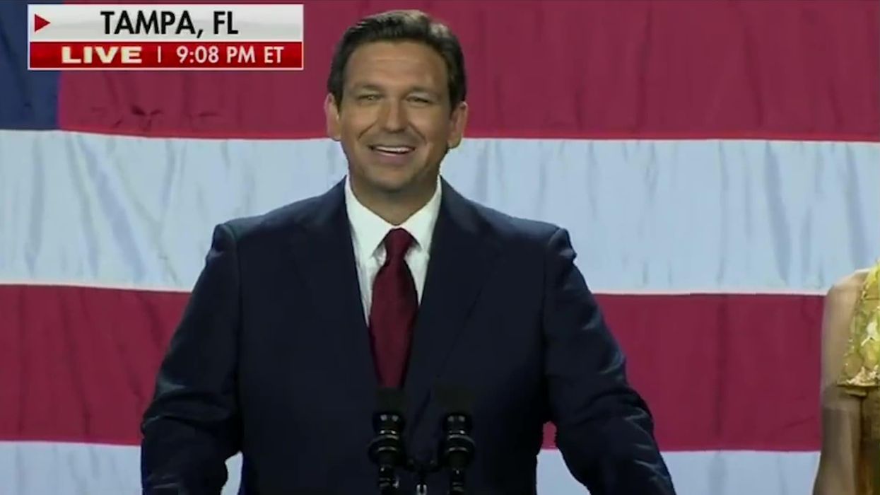 The crowd chant at Ron DeSantis's victory speech will terrify Donald Trump