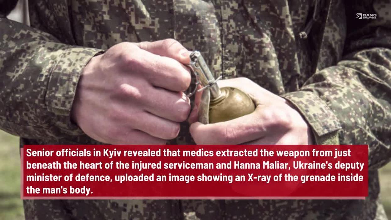 Ukrainian soldier has surgery to remove live grenade from inside of him