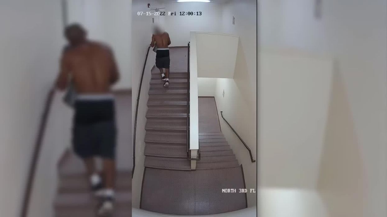 Man caught by police after trying to hide inside a giant teddy bear